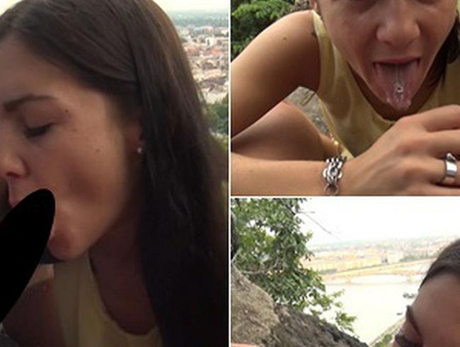 bl*wjob auf dem Felsen