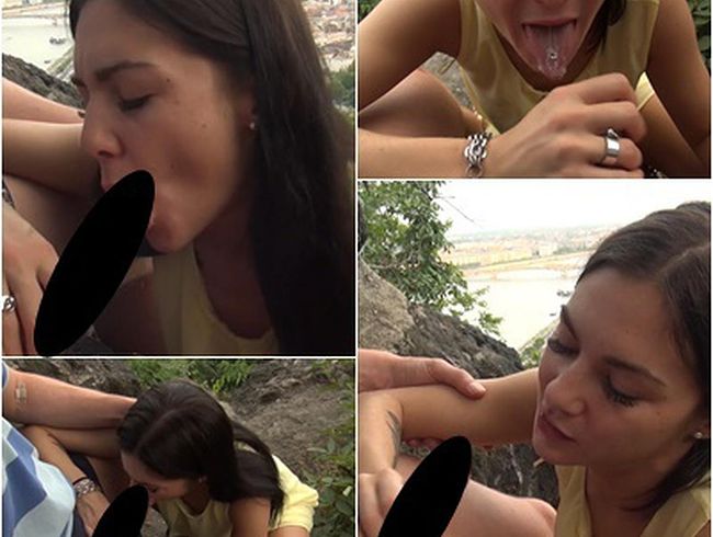 LulluGun Porno Video: bl*wjob auf dem Felsen